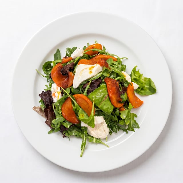 Bourbon Peach & Burrata Salad.